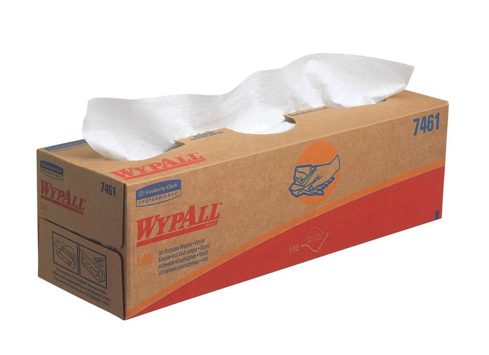 WYPALL® L40 WIPERS - POP-UP Box / White (1 box X 100 Sheets)